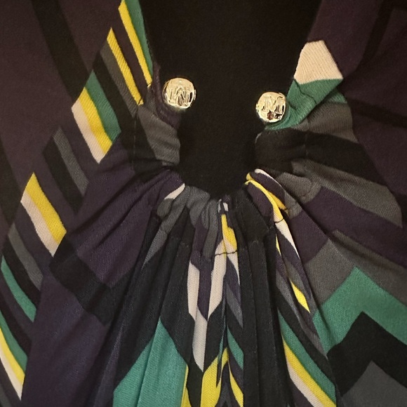 AUTHENTIC M by MISSONI SIZE MEDIUM BEAUTIFUL GEOMETRIC MINI-DRESS/TUNIC - Picture 4 of 7